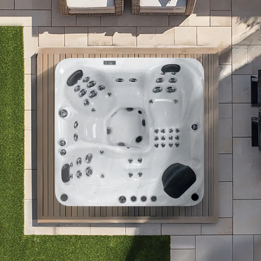 Happy hot tub by Platinum Spas